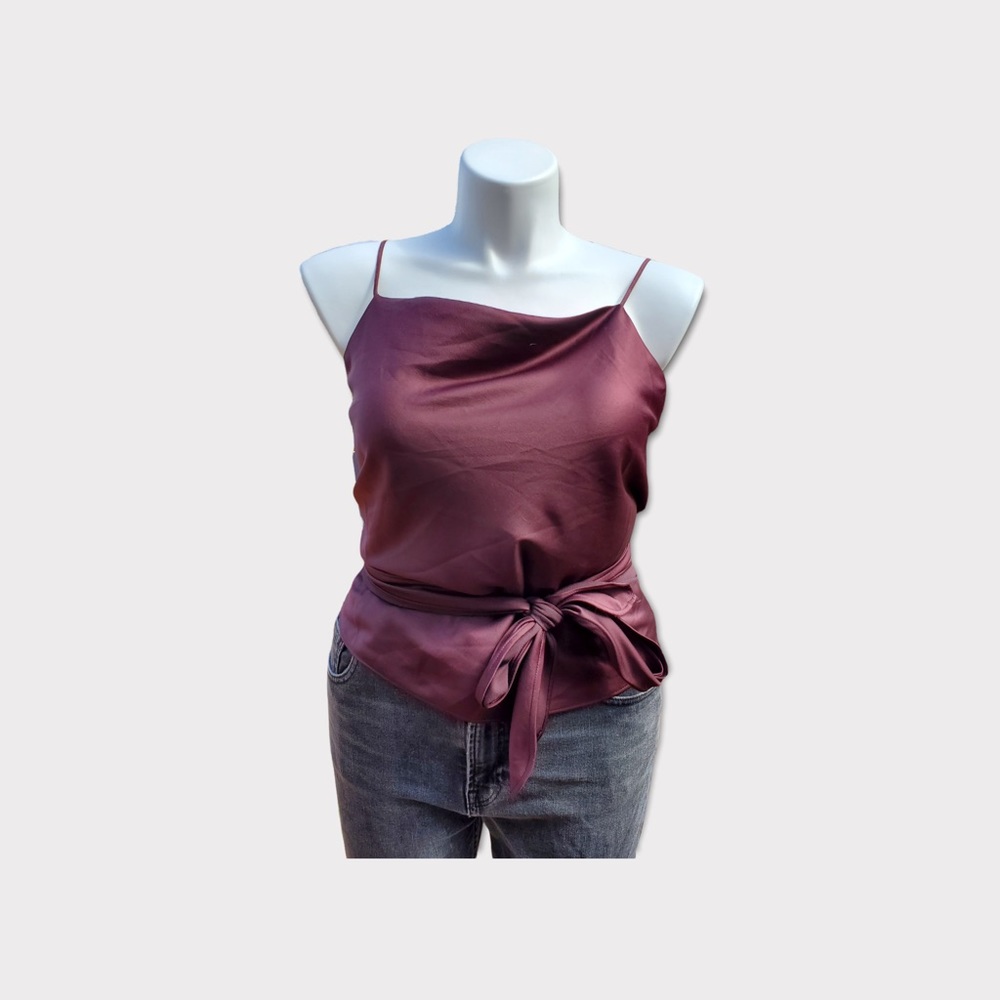 Vetta Satin Wrap Top
